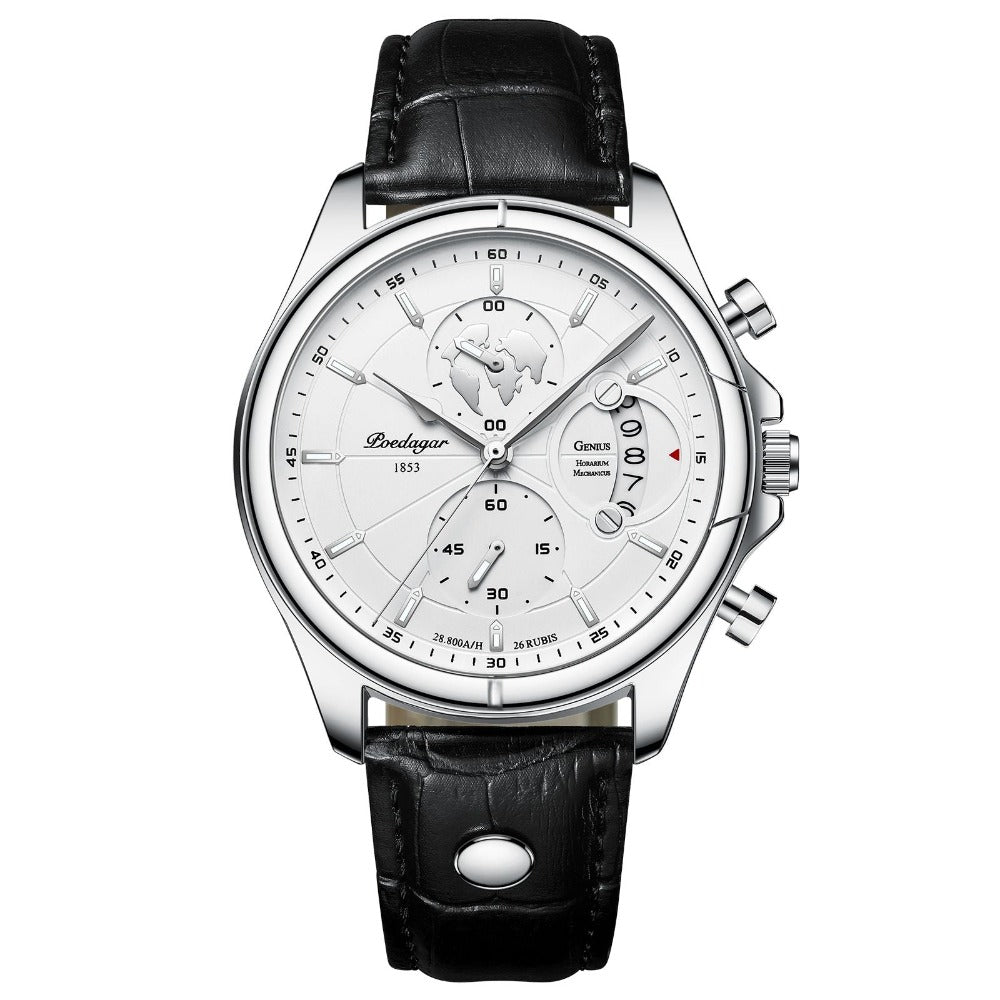 ace - 'Classic Explorer II' Leather Strap Watch - ace